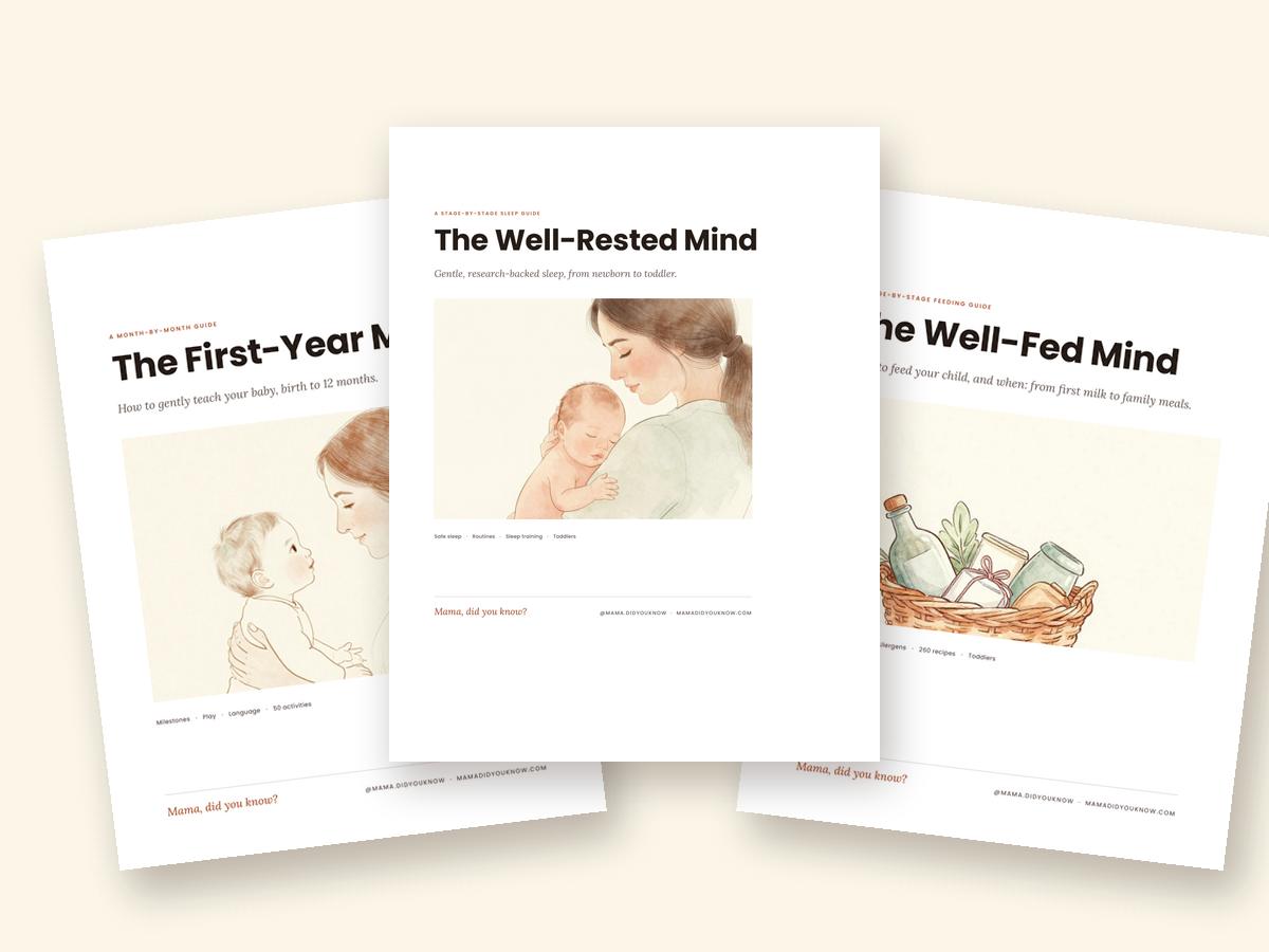 The three Mind Series guides: The First-Year Mind, The Well-Rested Mind, and The Well-Fed Mind