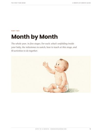 Sample page: Five stages through the first year