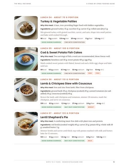 Sample page: Finger foods, with safe shapes
