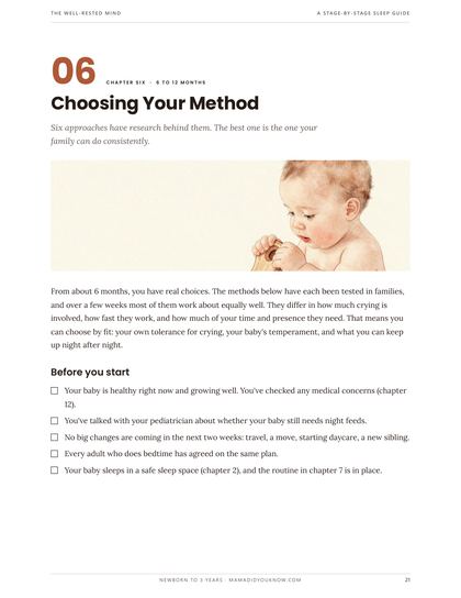 Sample page: Choosing the method that fits your family